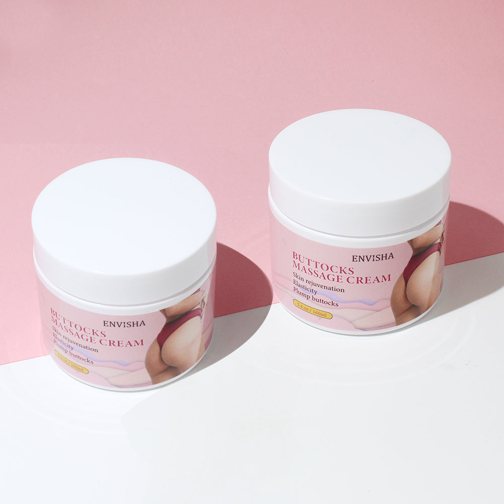 Buttocks Massage Cream – Promotes Skin Elasticity, Rejuvenation and Plumping – 5.4oz/160ml – Herbal Ingredients for Safe, Natural Enhancement