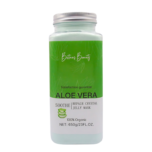 Britains Beauty Aloe Vera Repair Crystal Jelly Mask - 100% Organic, Deep Hydration, Anti-Aging, Soothing & Revitalising Skin Care - 650g/23 FL.OZ