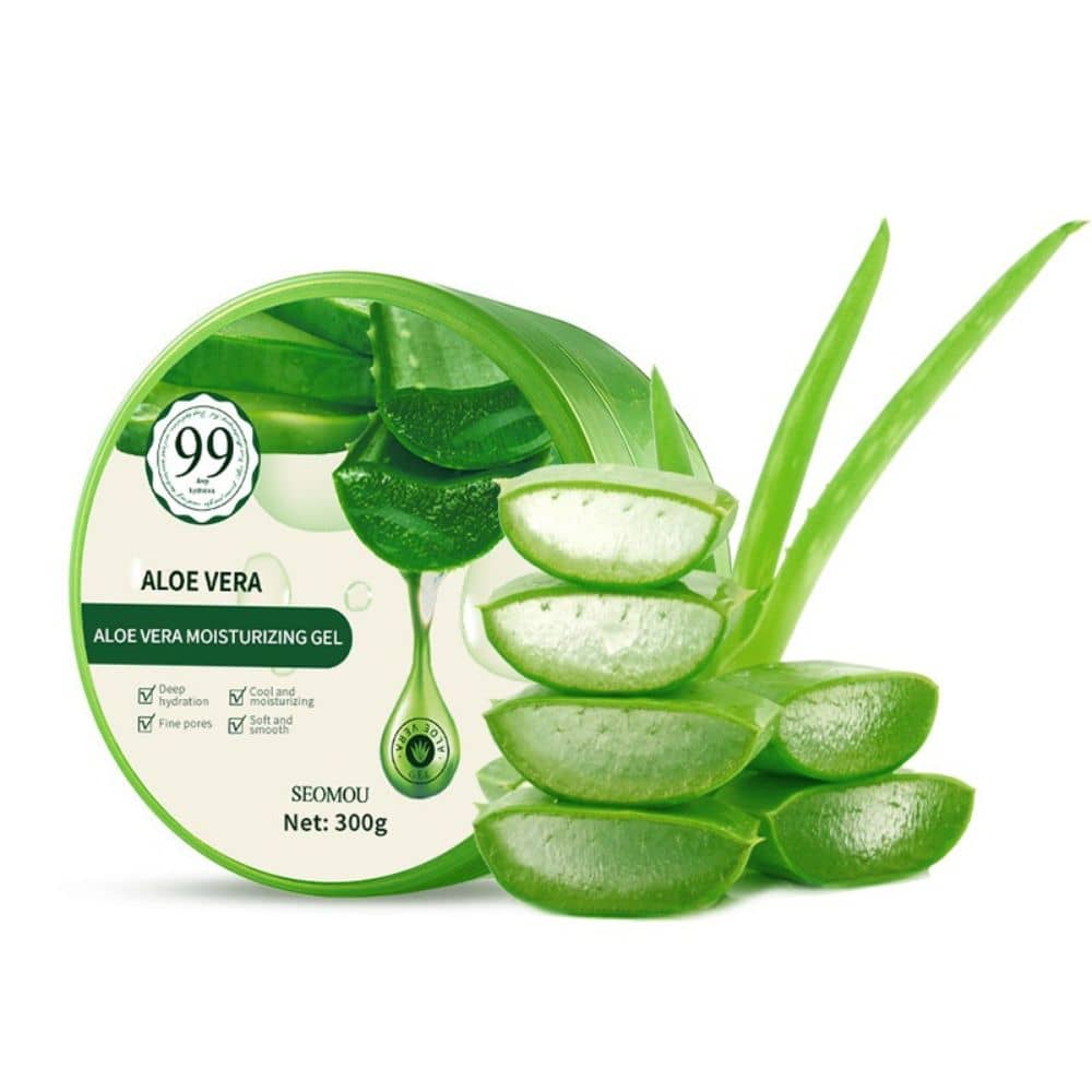 99% Pure Aloe Vera Gel, 300g - Soothing and Hydrating Moisturizing Gel for Face, Hair, and Body - Natural Skin Care Solution for Sunburn, Acne, and Dry Skin