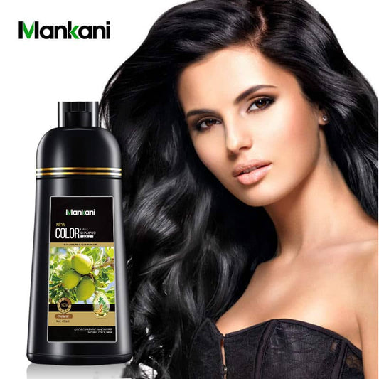 Gold Brown Hair Color Shampoo, Quick & Convenient Ammonia-Free Hair Colouring with Argan Oil, Ginseng Extract, Olive Extract & Polygonum, 420ml