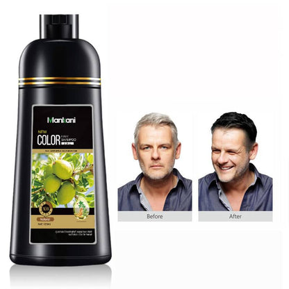 Hair Color Shampoo – Instant Ammonia-Free Hair Dye with Argan, Natural Herbal Essence, Ginseng, and Olive Extracts, 420ml