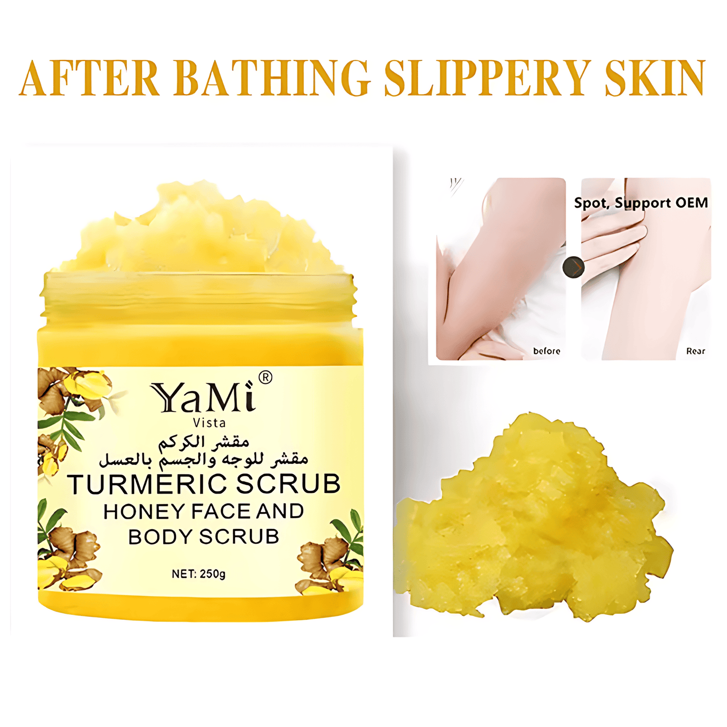 Brightening Bikini Scrub - Turmeric & Kojic Acid, Whitening and Brightening for Private Parts, Dark Spots Removal, 150g, Strong Whitening, Smooth Skin