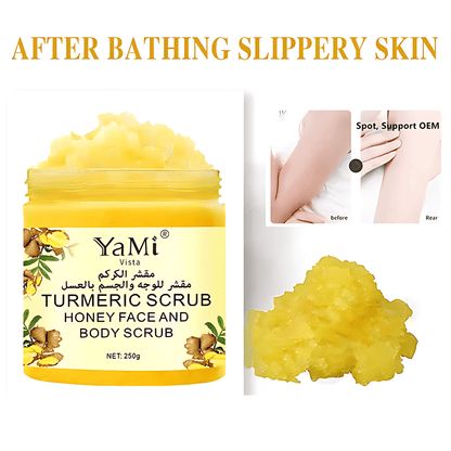 Brightening Bikini Scrub - Turmeric & Kojic Acid, Whitening and Brightening for Private Parts, Dark Spots Removal, 150g, Strong Whitening, Smooth Skin