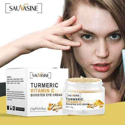 Britains Beauty Turmeric Vitamin C Booster Eye Cream – Anti-Aging, Dark Circles, Puffiness, Fine Lines, Hydrating & Brightening Eye Treatment – 15g