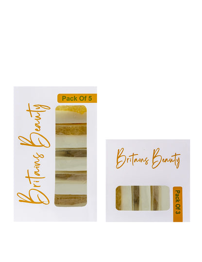 Britains Beauty Homemade Coconut Oil Soap - Natural Moisturizing Cleanser, Pack of 3 & Pack of 5, Each Bar Weighs 100g, Eco-Friendly Packaging