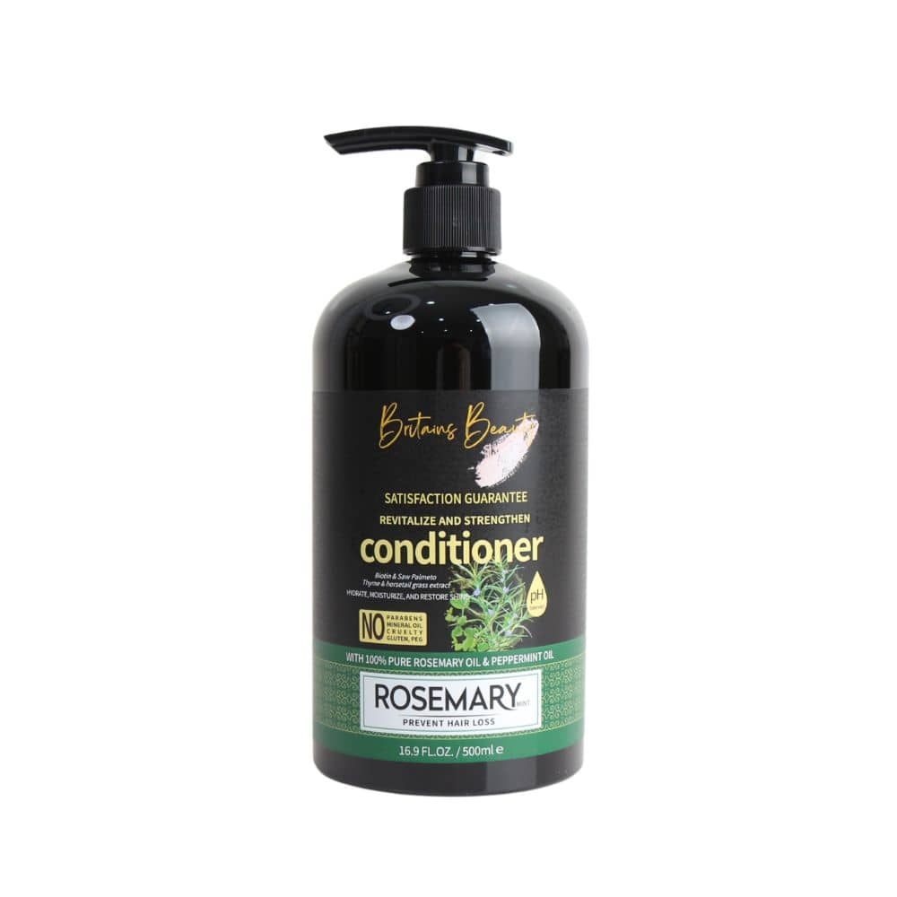 Britains Beauty Rosemary & Mint Hair Conditioner, 16.9 FL.OZ, Prevent Hair Loss, Revitalize and Strengthen, Paraben-Free, Sulfate-Free, with 100% Pure Rosemary Oil & Peppermint Oil