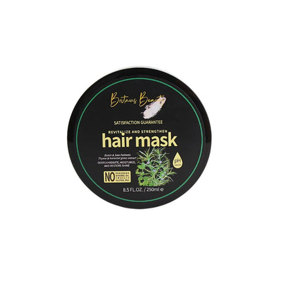 Britains Beauty Rosemary & Mint Hair Mask – Prevent Hair Loss, Revitalize and Strengthen – 100% Pure Rosemary & Peppermint Oils, Biotin, Paraben-Free, Deep Hydration – 8.5 FL.OZ / 250ml