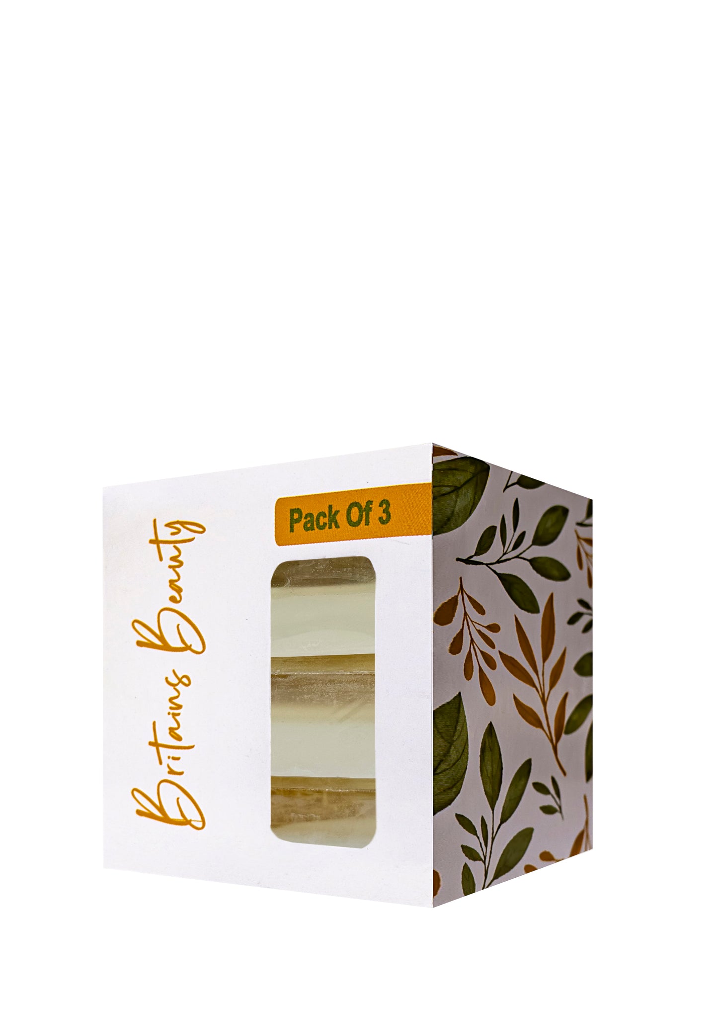 Britains Beauty Homemade Coconut Oil Soap - Natural Moisturizing Cleanser, Pack of 3 & Pack of 5, Each Bar Weighs 100g, Eco-Friendly Packaging