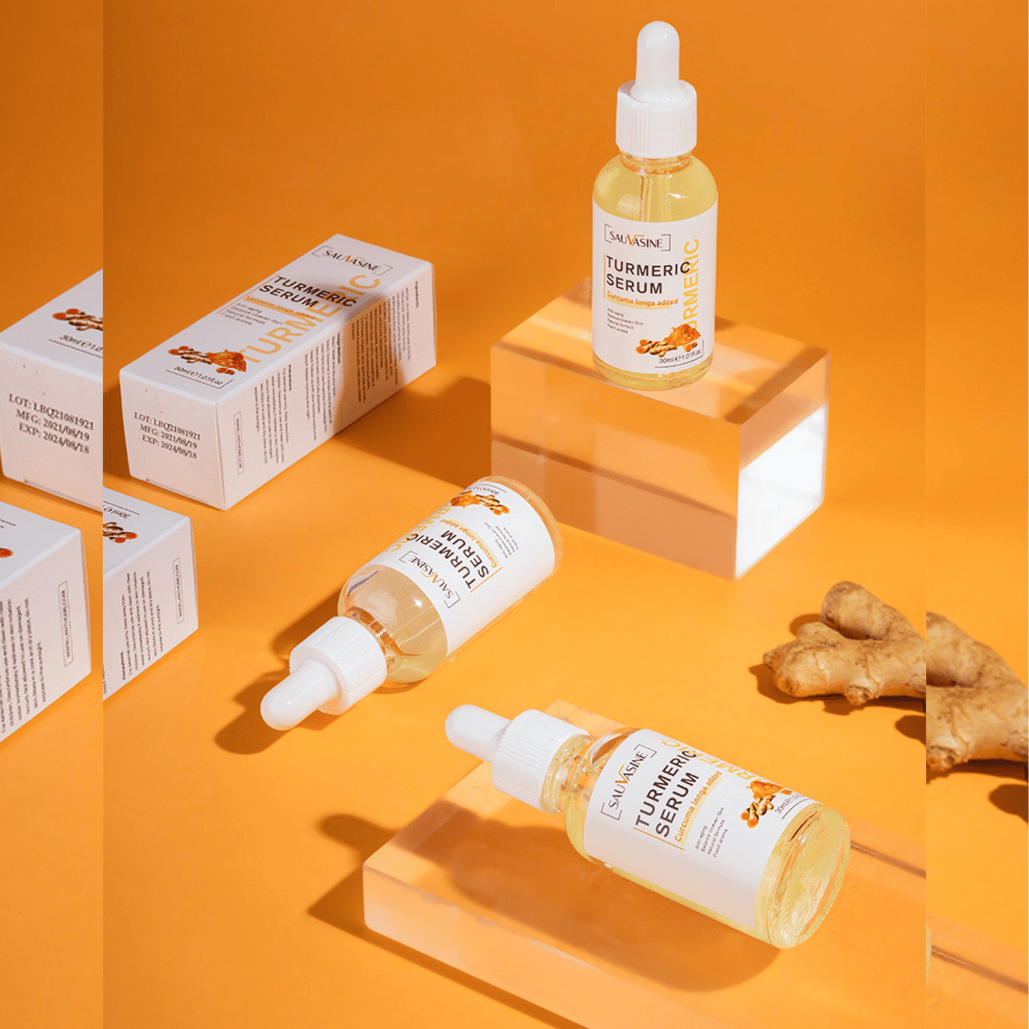 Britains Beauty Turmeric Serum for Anti-Aging and Skin Repair - Natural Formula with Curcuma Longa, Moisturizes, Reduces Fine Lines, Balances Uneven Skin Tone, Fresh Aroma - 30ml
