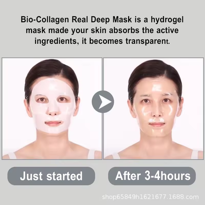 Deep Collagen Anti Wrinkle Lifting Mask - 4 Pack Hydrogel Mask for Firming, Lifting, Brightening & Moisturizing