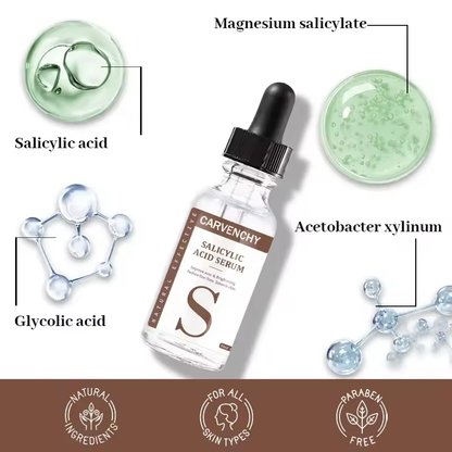 Salicylic Acid Serum for Clear Skin - Natural Acne Treatment with Glycolic, 30ml (1.01 fl oz)