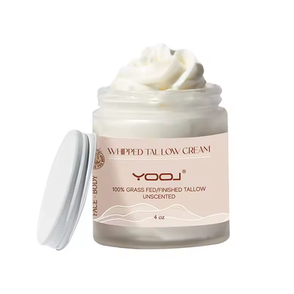 Pure Grass-Fed Whipped Tallow Cream,  Natural Moisturizer for Face & Body.