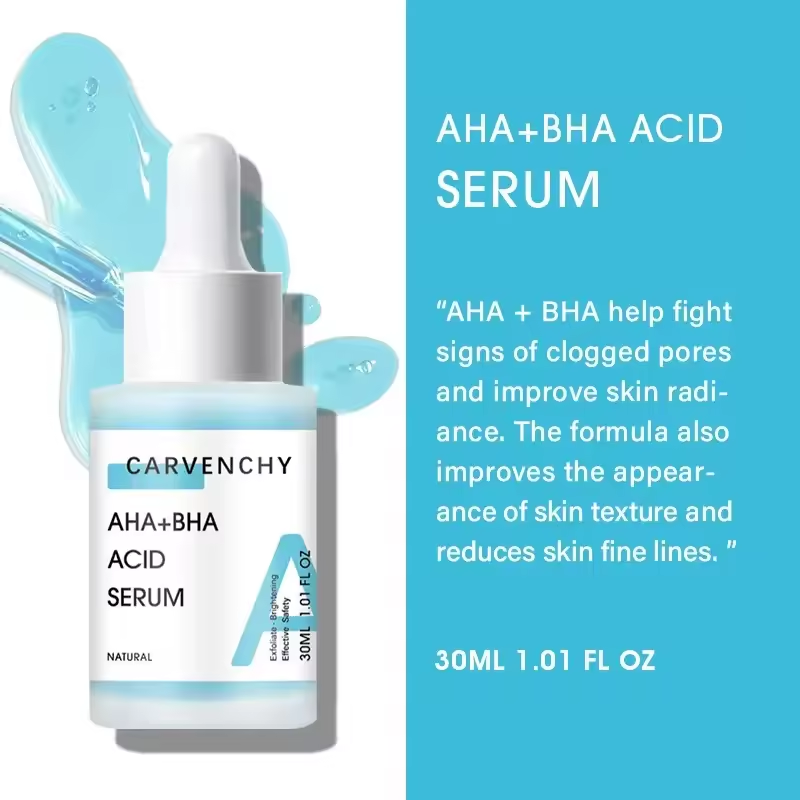 AHA+BHA Fruit Acid Serum - Natural Exfoliating and Brightening Skincare Formula, Reduces Acne and Fine Lines, Stimulates Collagen, 30ml (1.01 fl oz)