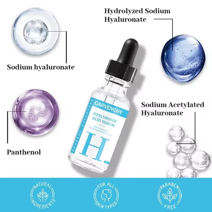 Hyaluronic Acid Serum for Deep Hydration and Anti-Aging, For All Skin Types, 30ml (1.01 fl oz)