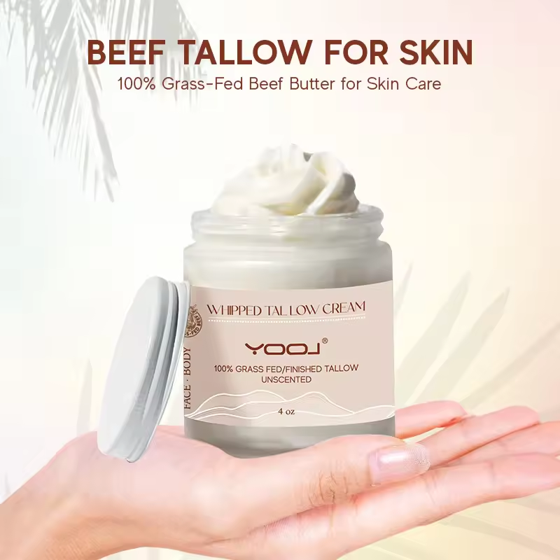 Pure Grass-Fed Whipped Tallow Cream,  Natural Moisturizer for Face & Body.