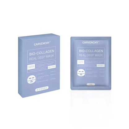 Carvenchy Bio-Collagen Real Deep Mask - Hydrating Facial Treatment for Radiant Skin, Enhanced Elasticity & Soothing Effect