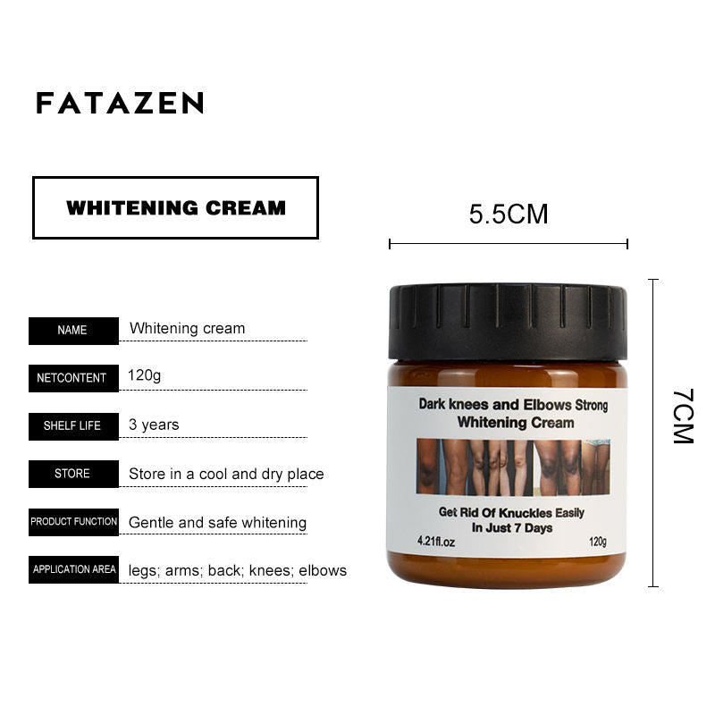 Dark Knees and Elbows Strong Whitening Cream - Powerful Skin Lightening, Moisturizing Formula for Dark Patches, Knuckles, and Elbows - Gentle, Effective Whitening Cream - 120g