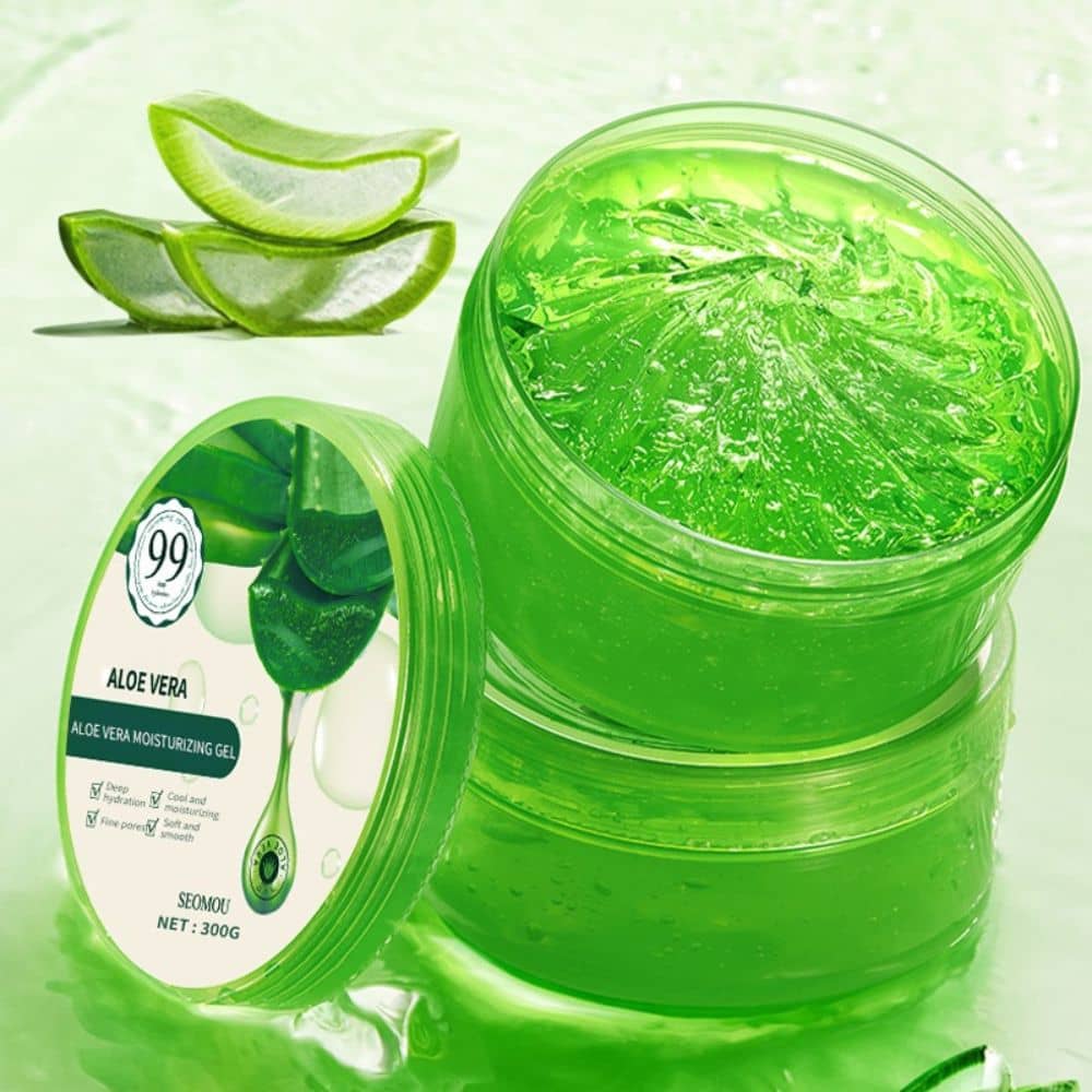 99% Pure Aloe Vera Gel, 300g - Soothing and Hydrating Moisturizing Gel for Face, Hair, and Body - Natural Skin Care Solution for Sunburn, Acne, and Dry Skin