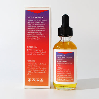 Batana Oil 60ml - Pure and Raw Unrefined Hair Treatment Oil for Split Ends and Breakage Prevention