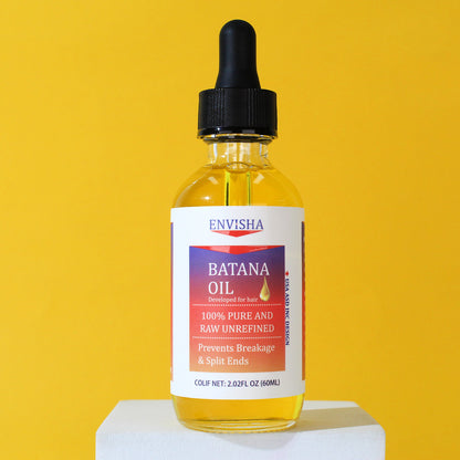 Batana Oil 60ml - Pure and Raw Unrefined Hair Treatment Oil for Split Ends and Breakage Prevention