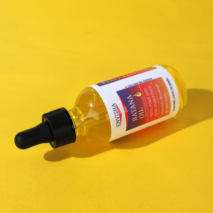 Batana Oil 60ml - Pure and Raw Unrefined Hair Treatment Oil for Split Ends and Breakage Prevention