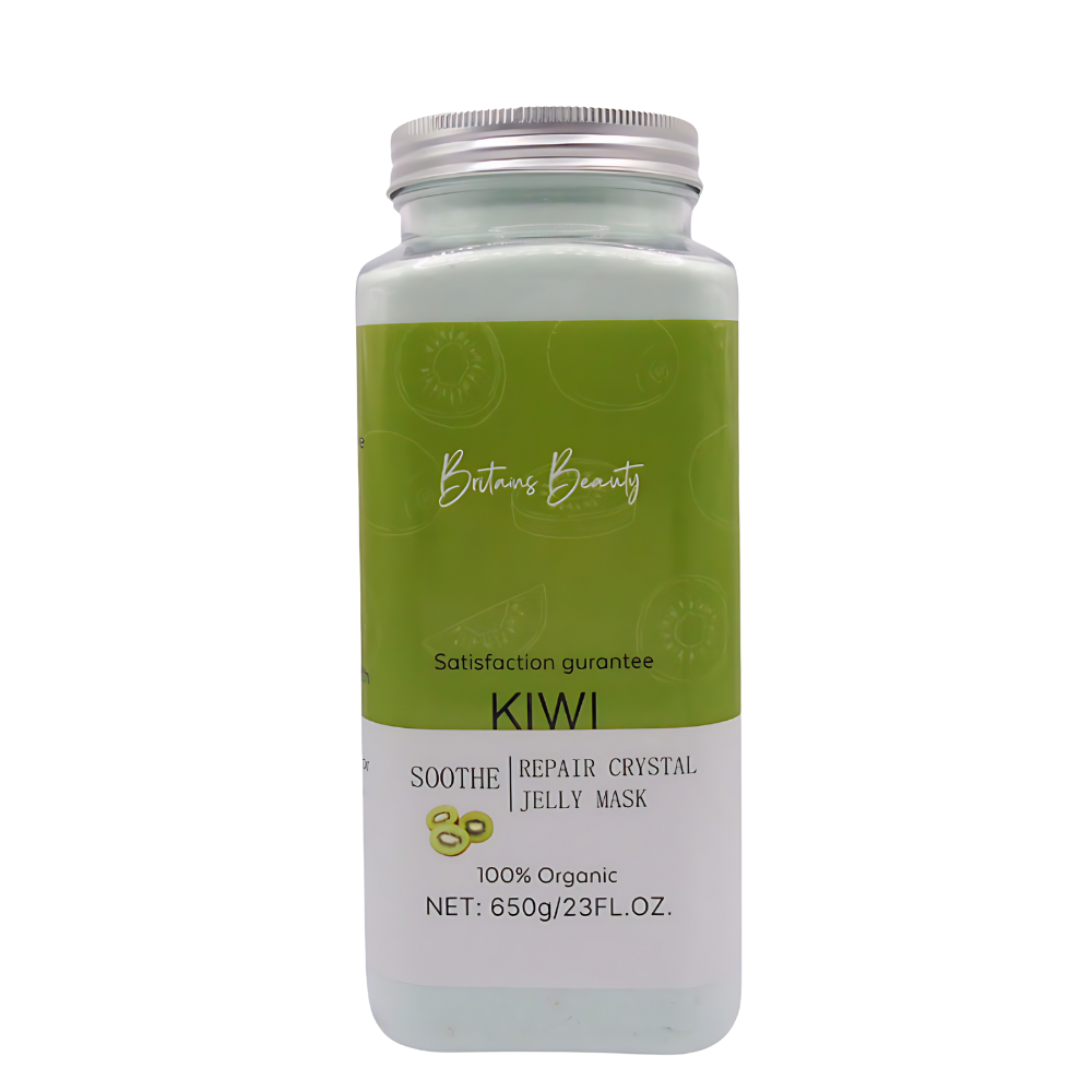 Britain's Beauty Kiwi Jelly Mask - Organic Soothing and Repair Crystal Mask for Radiant Skin, Deep Hydration, and Pore Cleansing, 650g/23 fl.oz