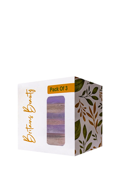 Britains Beauty Lavender Soap Pack of 3 & Pack of 5 – Handmade Essential Oil Soap, All-Natural, Gentle Cleanser for Sensitive Skin, Relaxing Lavender Aroma, 100g Bar