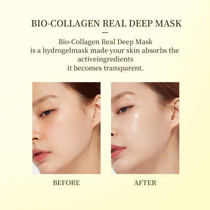 Bio-Collagen Real Deep Mask - Hydrating and Firming Hydrogel Face Mask - 34 ml