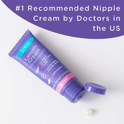 Lanolin Nipple Cream, Natural Soothing & Protective, Safe for Baby & Mom