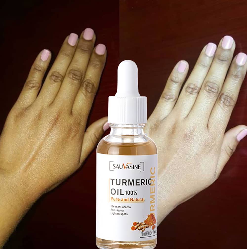 Britains Beauty Pure and Natural Turmeric Oil - 100% Organic Anti-Aging Skin Brightening Serum, Lightens Spots, Soothes Skin, Pleasant Aroma, 30ml