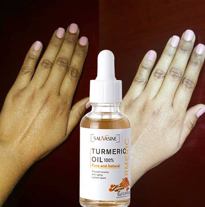 Britains Beauty Pure and Natural Turmeric Oil - 100% Organic Anti-Aging Skin Brightening Serum, Lightens Spots, Soothes Skin, Pleasant Aroma, 30ml