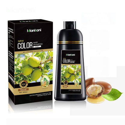Grape Purple Hair Color Shampoo, Quick & Convenient Ammonia-Free Hair Colouring with Argan Oil, Ginseng Extract, Olive Extract & Polygonum, 420ml
