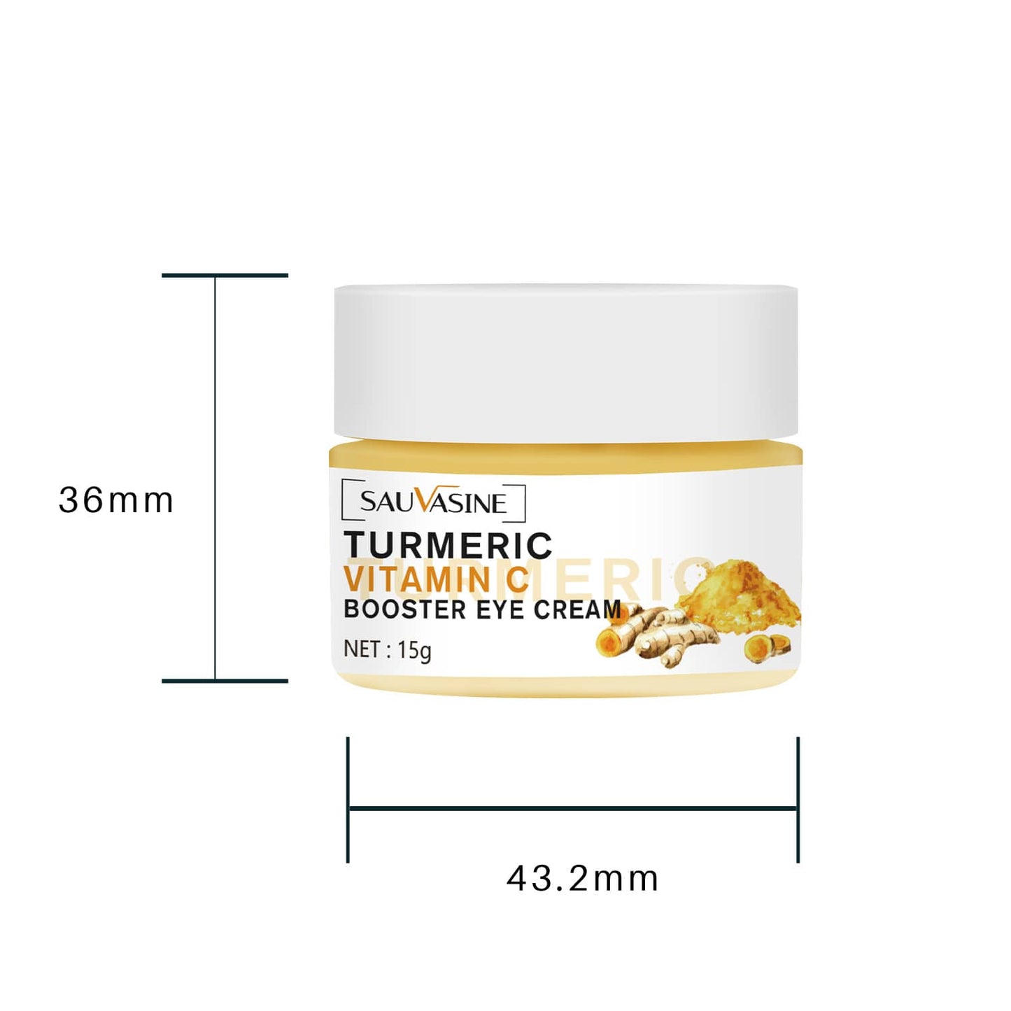 Britains Beauty Turmeric Vitamin C Booster Eye Cream – Anti-Aging, Dark Circles, Puffiness, Fine Lines, Hydrating & Brightening Eye Treatment – 15g