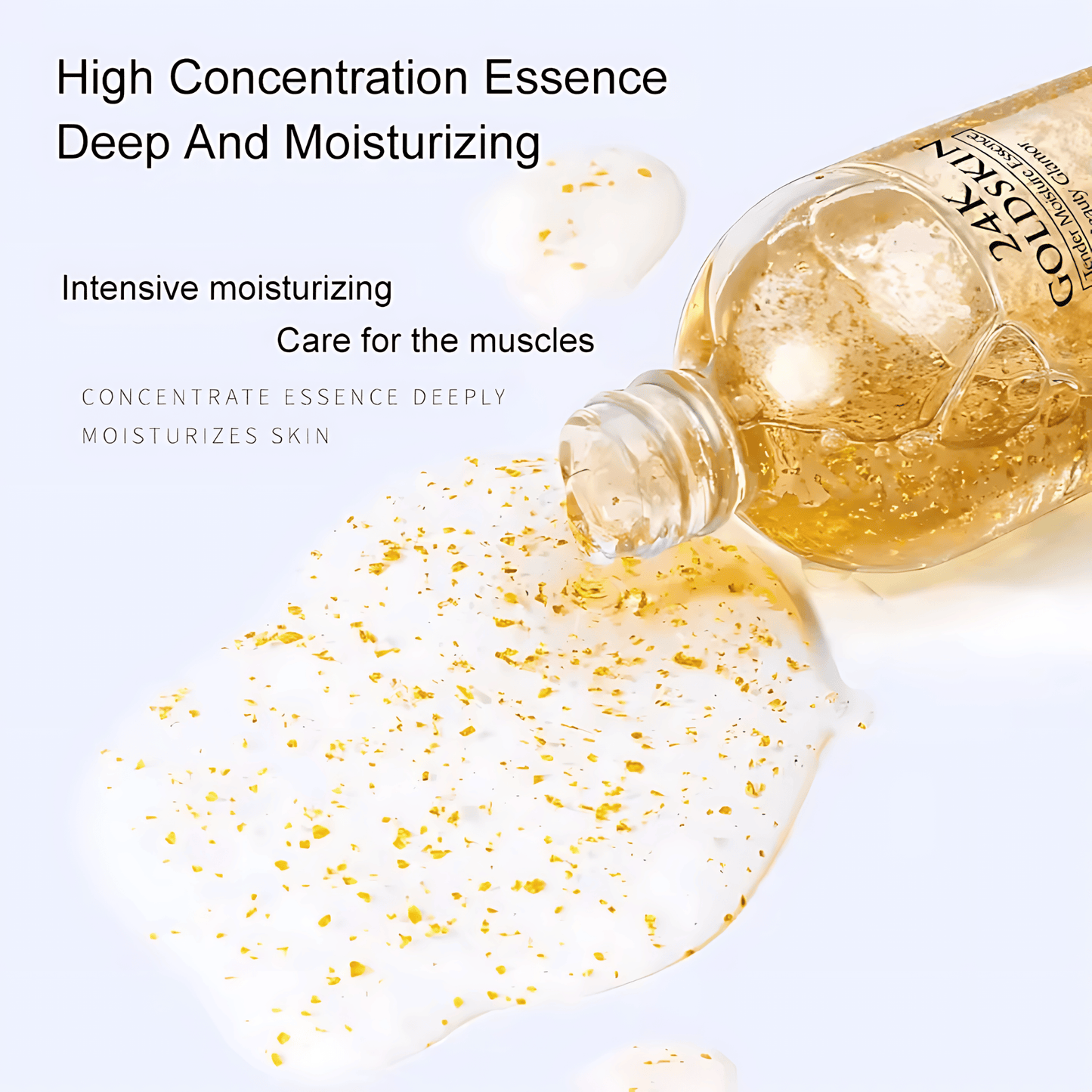 Luxurious 24K Goldzan Ampoule - 99.9% Pure Gold Serum for Deep Moisturizing, Brightening, and Skin Rejuvenation - Anti-Aging Essence with Niacinamide, Gold Foil, and Snail Secretion Filtrate