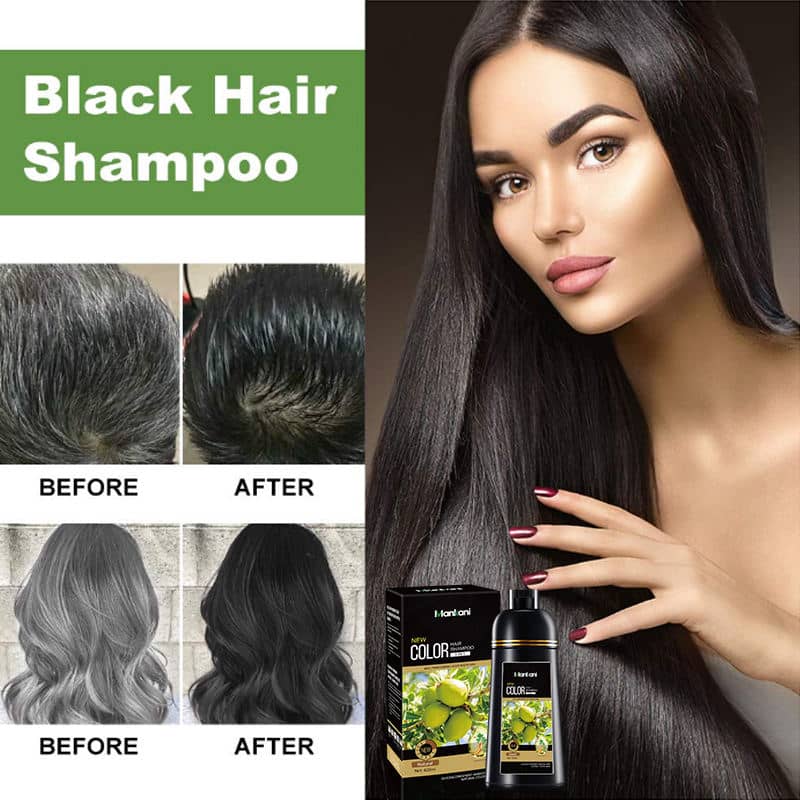 Hair Color Shampoo – Instant Ammonia-Free Hair Dye with Argan, Natural Herbal Essence, Ginseng, and Olive Extracts, 420ml