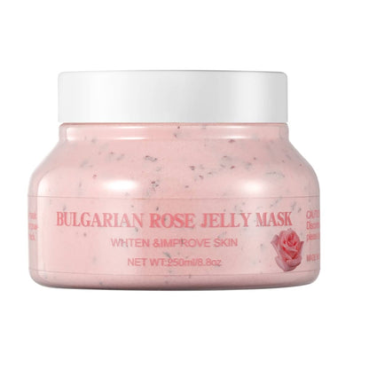 Bulgarian Rose Jelly Mask - Skin Whitening & Improvement, Hydrating, Cooling, Fine Particle Absorption, Peel-Off Mask, Ideal for All Skin Types, 250ml