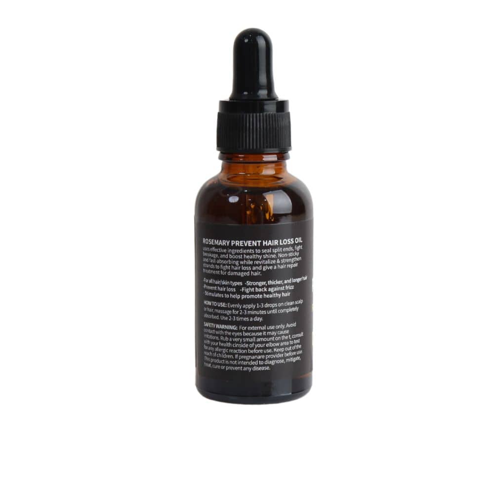 Britains Beauty Rosemary & Mint Hair Growth Oil - Strengthens, Thickens, and Nourishes Hair - Natural Ingredients, Fights Hair Loss, Promotes Healthy Scalp - 1 oz / 30 ml