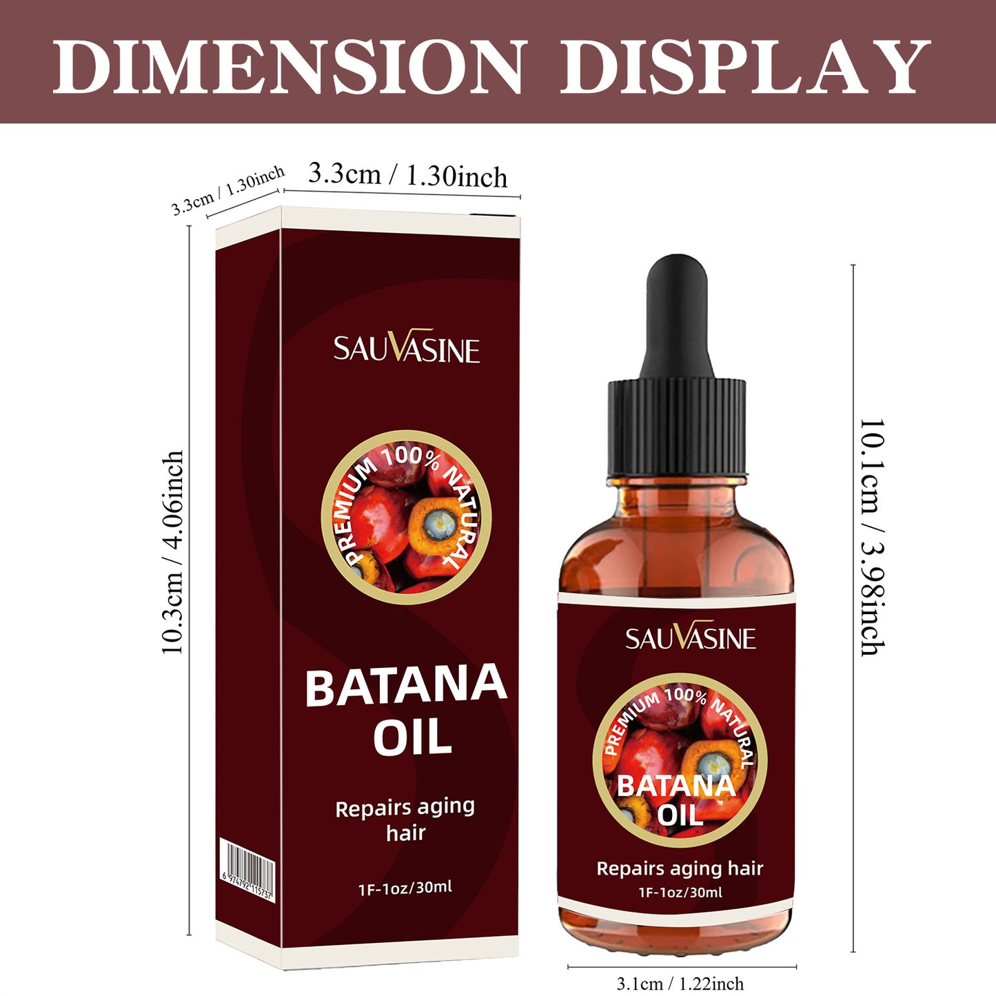 Britains Beauty Batana Oil - 100% Natural Anti-Hair Loss Serum, Repairs Damaged Hair, Promotes Hair Growth, Deep Moisturizing Treatment for Smooth, Shiny Hair - 30ml