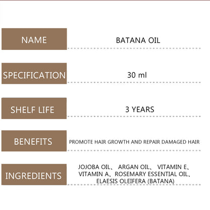 Britains Beauty Batana Oil - 100% Natural Anti-Hair Loss Serum, Repairs Damaged Hair, Promotes Hair Growth, Deep Moisturizing Treatment for Smooth, Shiny Hair - 30ml