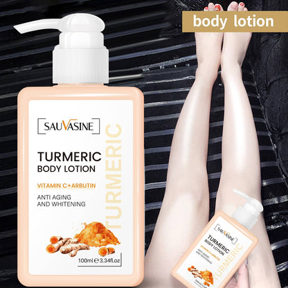 Britains Beauty Turmeric Body Lotion - Anti-Aging & Whitening - Vitamin C & Arbutin - Moisturizes & Brightens Skin - 100ml - Natural Ingredients, Hydrating Body Lotion for All Skin Types