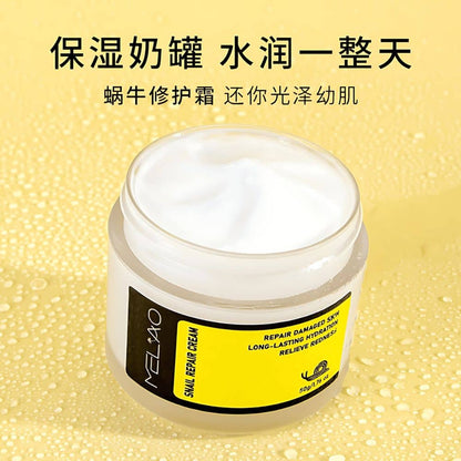 Snail Repair Cream for Face and Neck - Advanced Hydration, Reduces Redness, Heals Skin Damage, Promotes Clear & Radiant Complexion - 50g/1.76 oz