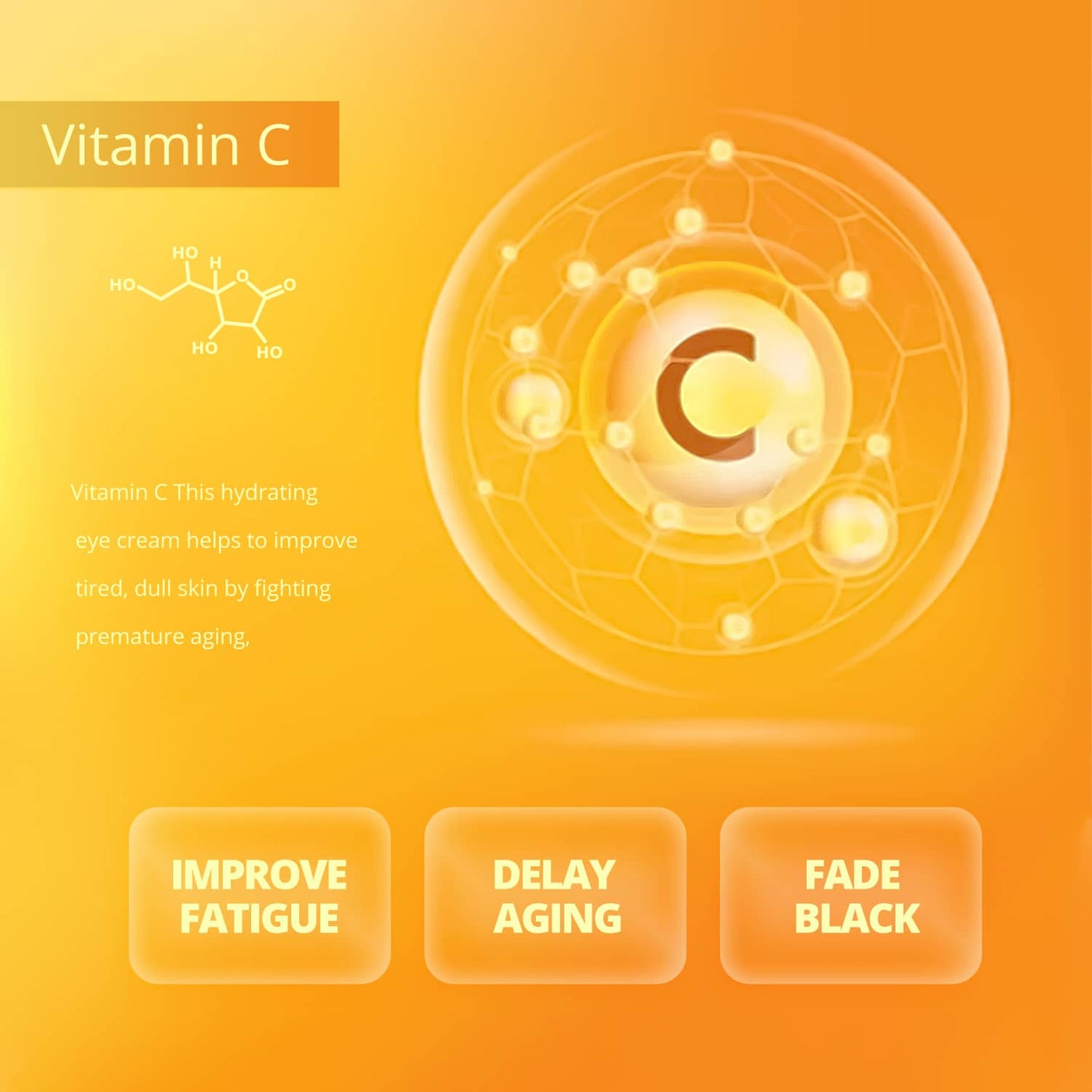 Britains Beauty Turmeric Vitamin C Booster Eye Cream – Anti-Aging, Dark Circles, Puffiness, Fine Lines, Hydrating & Brightening Eye Treatment – 15g