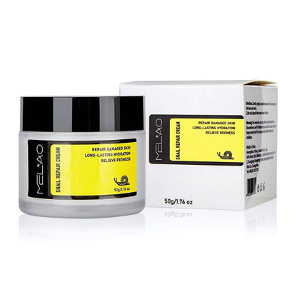 Snail Repair Cream for Face and Neck - Advanced Hydration, Reduces Redness, Heals Skin Damage, Promotes Clear & Radiant Complexion - 50g/1.76 oz