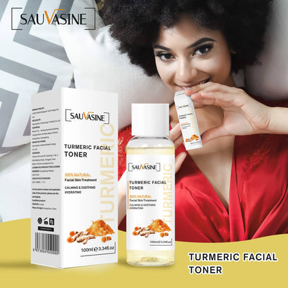 Britains Beauty Turmeric Facial Toner - 100% Natural Skin Treatment, Calming & Soothing Hydration, Reduces Acne, Pore Tightening, Dark Spot Reduction, 100ml