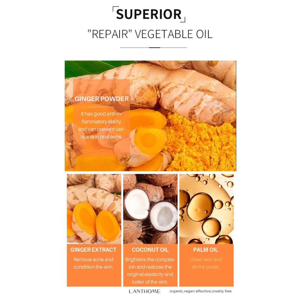 Britains Beauty Turmeric Facial Cleanser - Deep Cleansing, Acne Treatment, pH 5.5, Sweet Aroma, Lightens Dark Spots, Vegan & Cruelty-Free, 50g