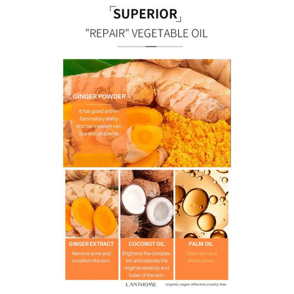 Britains Beauty Turmeric Facial Cleanser - Deep Cleansing, Acne Treatment, pH 5.5, Sweet Aroma, Lightens Dark Spots, Vegan & Cruelty-Free, 50g