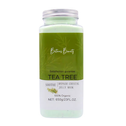 Britains Beauty Tea Tree Repair Crystal Jelly Mask - Pure Organic Soothe & Hydrate Formula for Clear, Radiant Skin - Deep Pore Cleansing, Anti-Inflammatory, Natural Ingredients, 23 FL.OZ