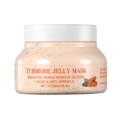 Turmeric Jelly Mask - Brighten Skin, Remove Severe Acne, Anti-Wrinkle, Deep Hydration, Natural Ingredients, 250ml - Perfect for All Skin Types