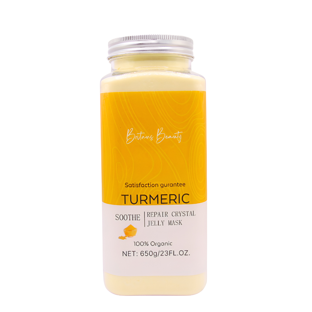 Britains Beauty Turmeric Jelly Mask - Pure Organic, Deep Hydration, Natural Ingredients, Repair & Soothing, Anti-Inflammatory, 650g / 23 FL.OZ