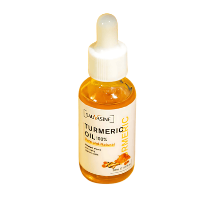Britains Beauty Pure and Natural Turmeric Oil - 100% Organic Anti-Aging Skin Brightening Serum, Lightens Spots, Soothes Skin, Pleasant Aroma, 30ml
